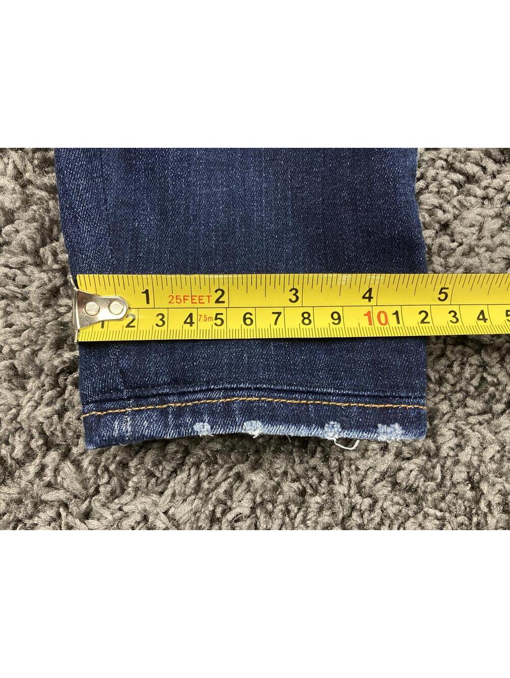 Hudson Krista Super Skinny Jeans Womens Distressed Blue Crop Ankle Stretch Sz 28 - Picture 9 of 10